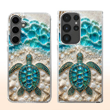 Load image into Gallery viewer, Personalized Clear Phone Case with Sea Turtles for Ocean Lovers