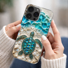 Load image into Gallery viewer, Personalized Clear Phone Case with Sea Turtles for Ocean Lovers