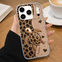Load image into Gallery viewer, Personalized Clear Phone Case Turtle Love Hearts Custom Gift