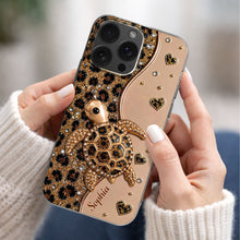 Load image into Gallery viewer, Personalized Clear Phone Case Turtle Love Hearts Custom Gift