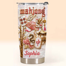 Load image into Gallery viewer, Personalized Mahjong 20oz Stainless Steel Tumbler Gift for Game Lovers