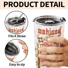 Load image into Gallery viewer, Personalized Mahjong 20oz Stainless Steel Tumbler Gift for Game Lovers