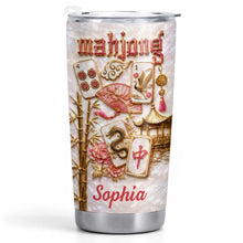 Load image into Gallery viewer, Personalized Mahjong 20oz Stainless Steel Tumbler Gift for Game Lovers