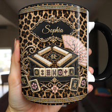 Load image into Gallery viewer, Personalized Mahjong Queen Accent Mug Custom Name Gift