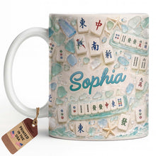 Load image into Gallery viewer, Personalized Mahjong Beach Mug Custom Name Gift for Besties
