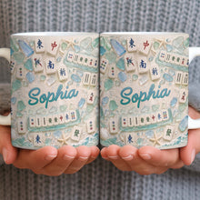 Load image into Gallery viewer, Personalized Mahjong Beach Mug Custom Name Gift for Besties