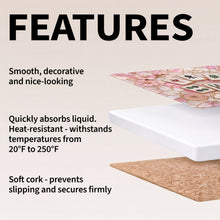 Load image into Gallery viewer, Personalized Ceramic Coaster with Cherry Blossoms for Game Night