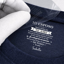 Load image into Gallery viewer, Personalized Custom T-Shirt for Him Inside Neck Print Gift