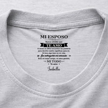 Load image into Gallery viewer, Personalized Inside Neck Print T-Shirt Gift for Husband
