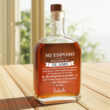 Load image into Gallery viewer, Personalized Whiskey Bottle Custom Name Heart Design Gift for Husband