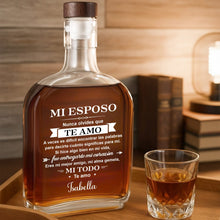 Load image into Gallery viewer, Personalized Whiskey Bottle Custom Name Heart Design Gift for Husband