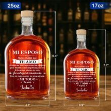Load image into Gallery viewer, Personalized Whiskey Bottle Custom Name Heart Design Gift for Husband