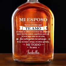 Load image into Gallery viewer, Personalized Whiskey Bottle Custom Name Heart Design Gift for Husband