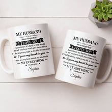 Load image into Gallery viewer, Personalized Heart Coffee Mug Custom Gift for Husband
