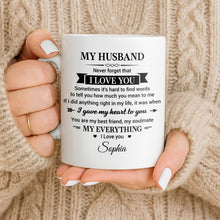Load image into Gallery viewer, Personalized Heart Coffee Mug Custom Gift for Husband