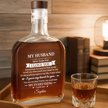 Load image into Gallery viewer, Personalized Whiskey Bottle Custom Heart Arrow Gift for Husband