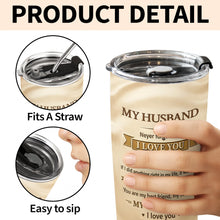 Load image into Gallery viewer, Personalized 20oz Stainless Steel Tumbler Gift for Husband