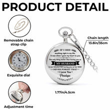Load image into Gallery viewer, Personalized Silver Pocket Watch Custom Engraving Gift for Husband