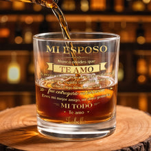 Load image into Gallery viewer, Personalized Custom Whiskey Glass for Husband Anniversary Gift