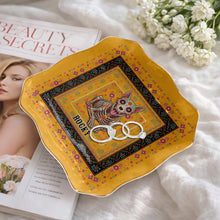 Load image into Gallery viewer, Personalized Sugar Skull Jewelry Dish Custom Name Ring Holder for Dog Lovers
