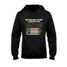 Load image into Gallery viewer, Personalized Christmas Family T-Shirt with Holiday Spirit Design