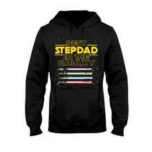 Load image into Gallery viewer, Personalized Best Stepdad In The Galaxy T-shirt & Hoodie Gift