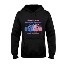Load image into Gallery viewer, Personalized Baecation Couple T-Shirt and Hoodie Custom Names Gift