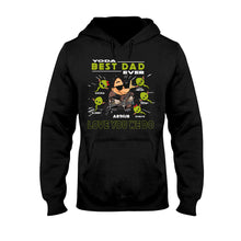 Load image into Gallery viewer, Personalized Yoda Best Dad Ever T-Shirt Hoodie Custom Names Gift