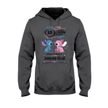 Load image into Gallery viewer, Personalized Couple T-shirt and Hoodie Custom Names Forever To Go Gift