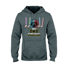 Load image into Gallery viewer, Personalized Best Dad in the Galaxy T-shirt & Hoodie Gift