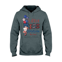 Load image into Gallery viewer, Personalized Independence Day Little Miss T-Shirt and Hoodie Custom Name Gift