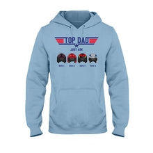 Load image into Gallery viewer, Personalized Top Dad T-shirt & Hoodie Custom Names Gift for Father's Day