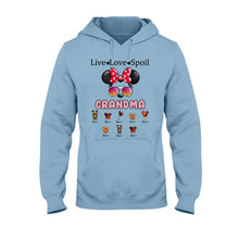 Load image into Gallery viewer, Personalized Live Love Spoil Mouse T-shirt for Grandma