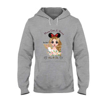 Load image into Gallery viewer, Personalized Mouse Ears & Books T-Shirt for Girls - Custom Name Gift