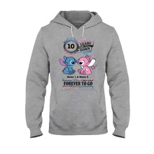 Load image into Gallery viewer, Personalized Couple T-shirt and Hoodie Custom Names Forever To Go Gift