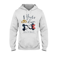 Load image into Gallery viewer, Personalized Couple Mouse T-shirt & Hoodie Custom Names Gift
