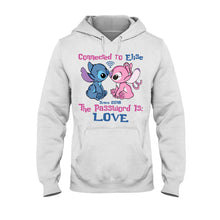 Load image into Gallery viewer, Personalized Couple T-shirt & Hoodie Connected To Love Gift