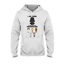 Load image into Gallery viewer, Personalized Father's Day T-shirt with Custom Names & Darth Vader Design