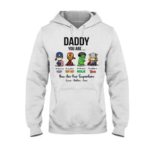 Load image into Gallery viewer, Personalized Father's Day T-shirt Hoodie Superhero Gift