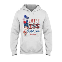 Load image into Gallery viewer, Personalized Independence Day Little Miss T-Shirt and Hoodie Custom Name Gift