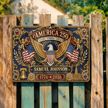 Load image into Gallery viewer, Personalized Metal Sign USA Eagle Liberty Bell Custom Gift