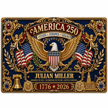 Load image into Gallery viewer, Personalized Metal Sign USA Eagle Liberty Bell Custom Gift