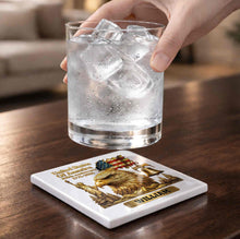 Load image into Gallery viewer, Personalized Square Ceramic Coaster USA 250th Anniversary Gift for Dad