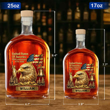 Load image into Gallery viewer, Personalized Whiskey Bottle Custom Name Gift for Dad 4th of July