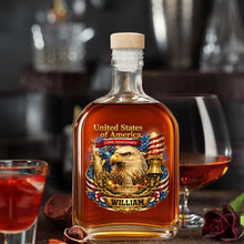 Load image into Gallery viewer, Personalized Whiskey Bottle with Eagle Liberty Bell Design Gift for Dad