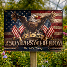 Load image into Gallery viewer, Personalized Bald Eagle Metal Sign Custom Family Name Gift
