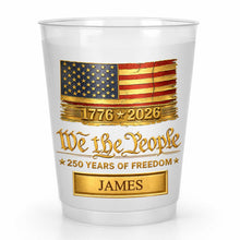 Load image into Gallery viewer, Personalized American Flag Frosted Cups Custom Name Gift