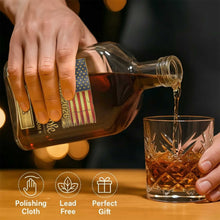 Load image into Gallery viewer, Personalized Whiskey Bottle American Flag Custom Gift for Dad