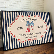 Load image into Gallery viewer, Personalized 4th of July Family Poster Custom Name Decor