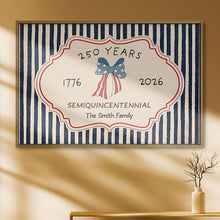 Load image into Gallery viewer, Personalized 4th of July Family Poster Custom Name Decor